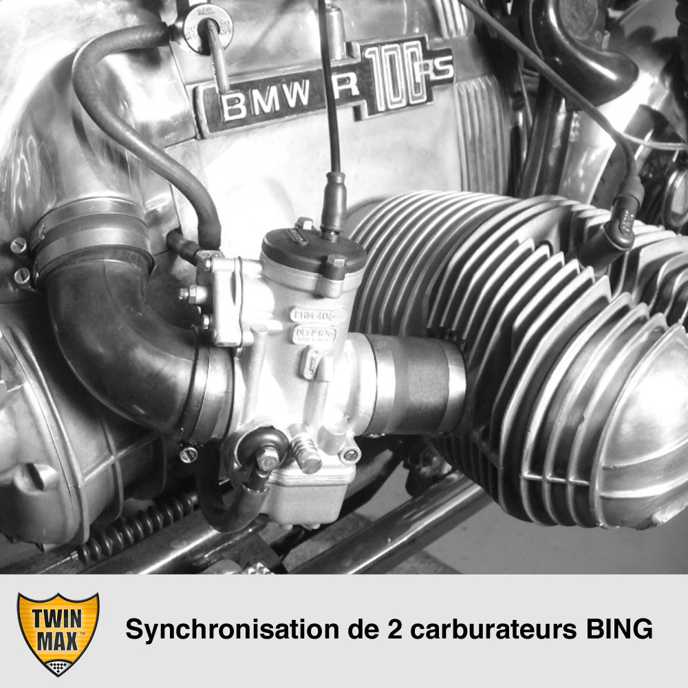 Synchronisation de 2 carburateurs Bing avec le dépressiomètre TwinMax